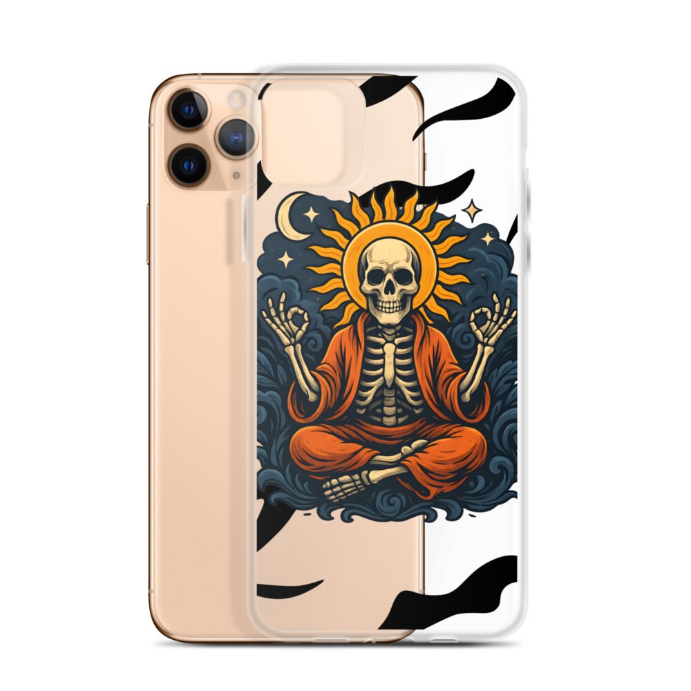 Funda transparente para iPhone® ESQUELETO MEDITANDO - Imagen 2