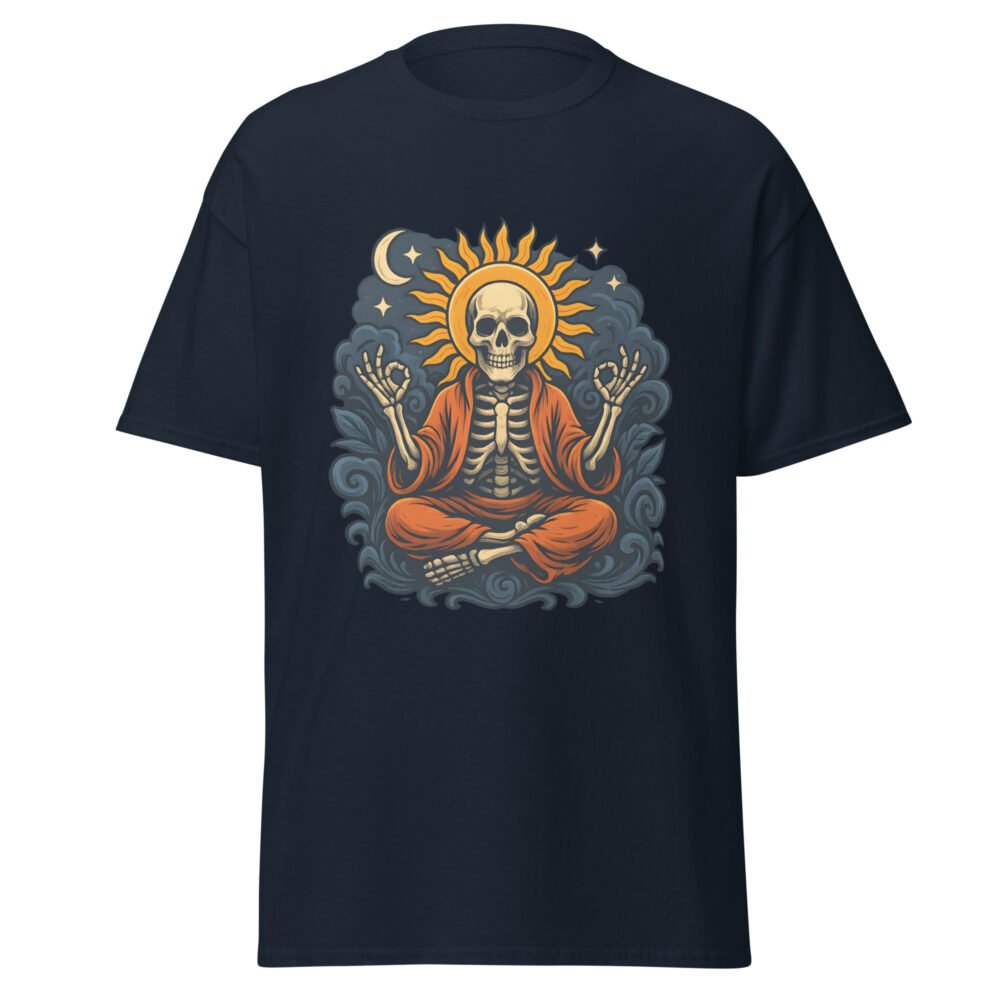 Camiseta clásica ESQUELETO MEDITANDO - Imagen 2