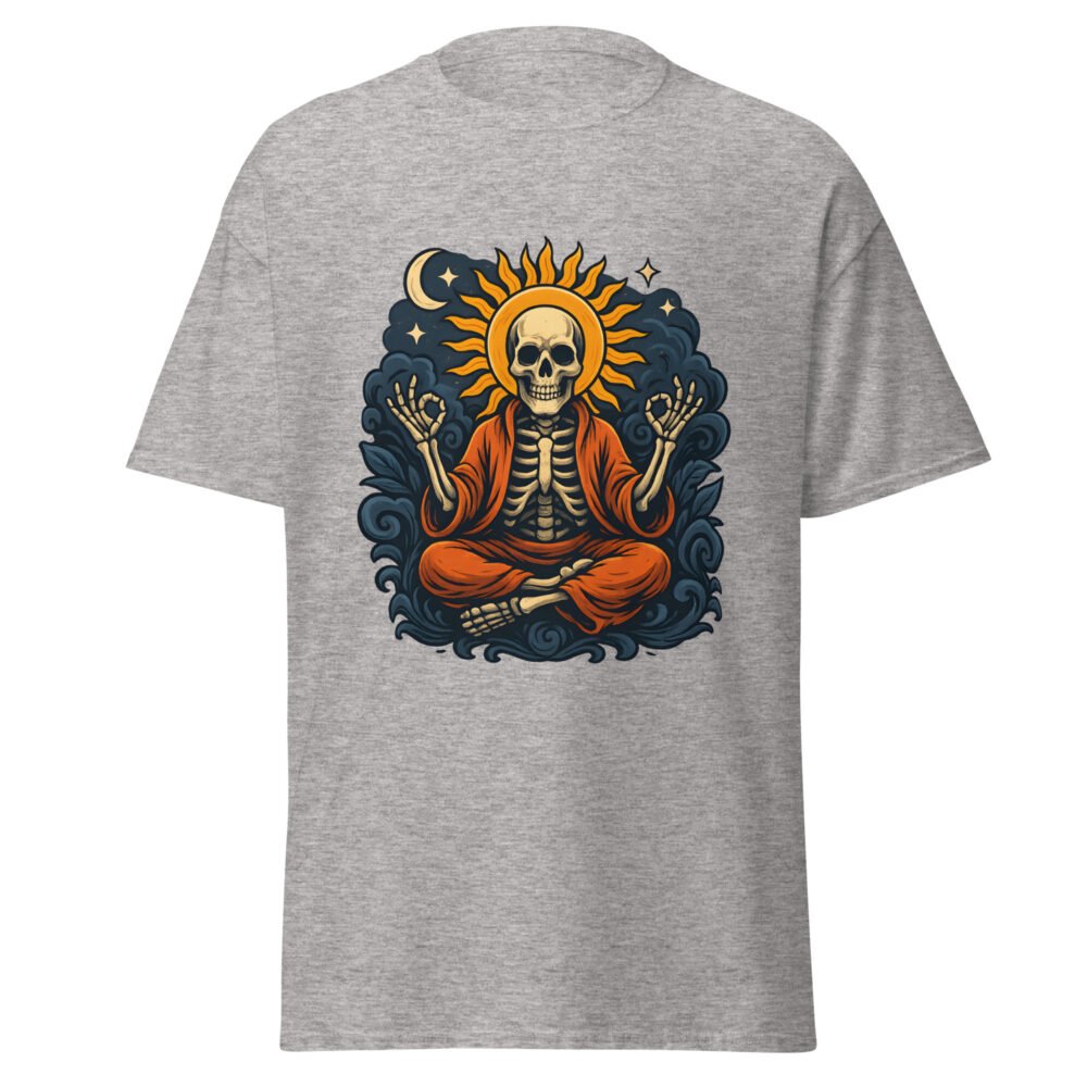 Camiseta clásica ESQUELETO MEDITANDO - Imagen 3